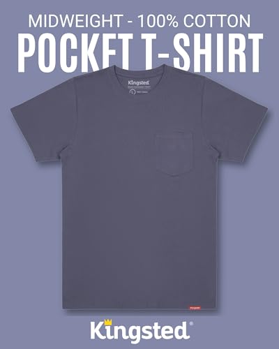 Image of Kingsted Pocket T-Shirts for Men - Super Soft & Comfy 100% Cotton Shirts