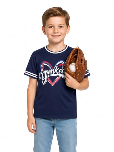 Toddler Baseball Shirts for Boys Girls Baseball Team Fan Jersey Shirt Kids Ballgame Tee Funny Game Day Short Sleeve Tops Blue