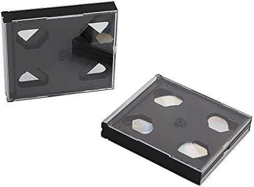CD DVD 6 Way Jewel Cases 25mm for 6 Disc with Black Tray Pack of 10 by Dragon Trading