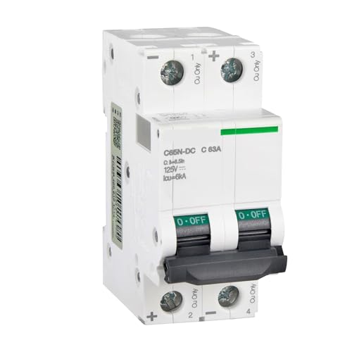 Disjoncteur miniature 2P CC modulaire Multi 9 C65N-DC pour coffret 63A