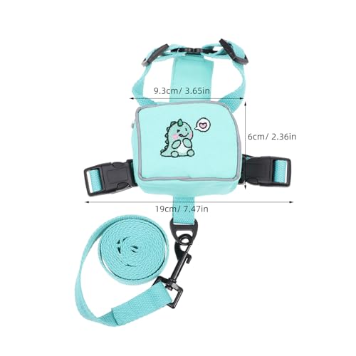 Arnés para Mascotas Tipo Mochila Verde para Excursiones al Aire Libre 3