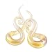 YOFANST 2pcs Glass Tapers Twist Spiral Plugs Piercing Handmade Hanger Ear Gauges 2G, Sparkling Yellow