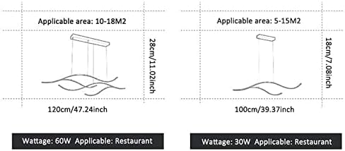Barre lumineuse LED de plafond à intensité variable pour comptoir et restaurant