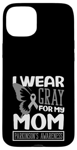 I Wear Gray For My Mom Butterfly Parkinson's Awareness �X�}�z�P�[�X iPhone 15 Plus �p