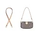 jiesinlov Genuine Vachetta Leather Replacement Bags Thin short Strap Shoulder Straps for Multi Pochette Boulogne pouchette Montaigne Accessories (Width:0.43in&Length:23.6in)