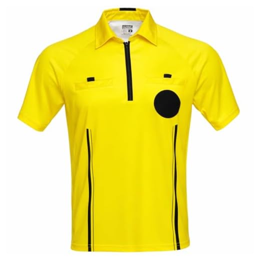 Murray Sporting Goods Pro-Style Soccer Referee Jersey - Short Sleeve | Officials Short Sleeve Soccer Referee Shirt (Yellow, Medium)