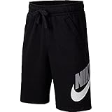 Nike Boy's Sportswear Club + HBR Fleece Shorts (Big Kids) Black/Black XL (18-20 Big Kid)