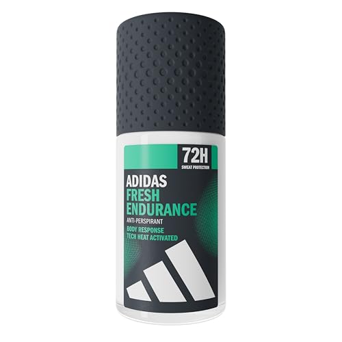 adidas, Fresh Endurance Deodorante Roll-on Anti-traspirante Uomo, 72 Ore di Protezione, Formula Vegana e Senza Alcol, 50ml