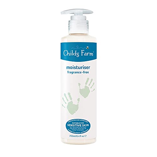 Childs Farm Crème hydratante pour enfants 250 ml | Non parfumée | Apaise et hydrate | Convient aux peaux sèches, sensibles et sujettes à l'eczéma Cover