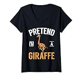 Photo Gallery donna pretend i m a giraffe costume divertente maglietta con collo a v Photo Gallery donna pretend i m a giraffe costume divertente maglietta con collo a v