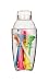 Martini Golf Mini Shaker with 3-1/4" Durable Plastic Tees 12-Pack of Assorted Colors