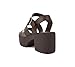 Soda ACCOUNT ~ Women Open Toe Two Bands Lug sole Fashion Block Heel Sandals with Adjustable Ankle Strap (Brown PU, us_footwear_size_system, adult, women, numeric, medium, numeric_10)