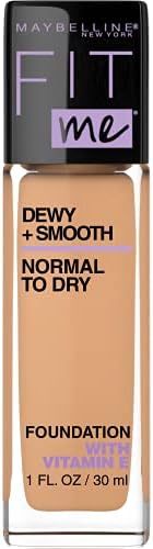 Maybelline New York Fit Me Dewy + Smooth SPF 18 Liquid Foundation Makeup, Soft Honey, 1 Count