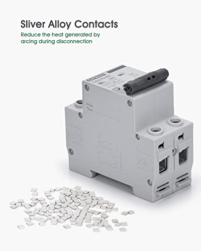 ac miniature circuit breaker 32 amp 120v240v 2 pole din rail mount circuit breaker thermal magnetic trip solar ac disconnect switch mcb c32