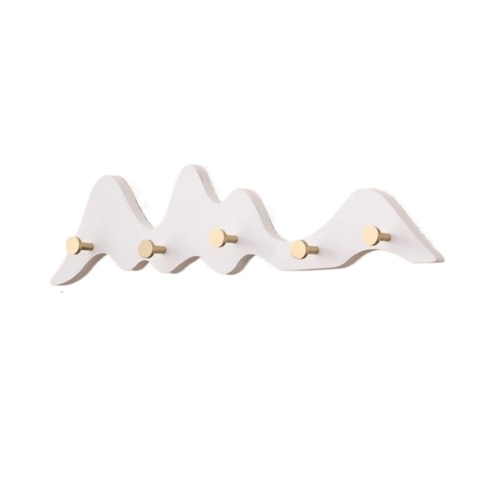 YQINQIN83B Coat Hangers Solid Wood Clothes Hook, Entrance, Foyer Hanger Bedroom, Creative Wall Mounted Rack, Hat for Bedroom(White)