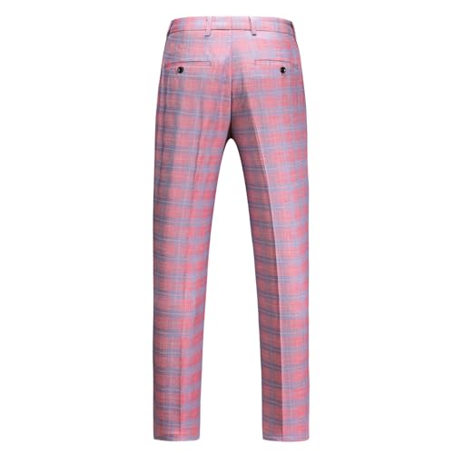 UNINUKOO Mens Classic Suit Pants Straight Fit Modern Formal Dress Pants Separate Trousers2