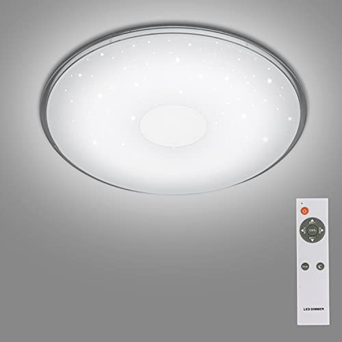 BKZO 22W LED Deckenleuchte Dimmbar Deckenleuchten mit Fernbedienung für Wohnzimmer/Esszimmer/Schlafzimmer/Flur/Büro, 3000-5500K Rund Cover