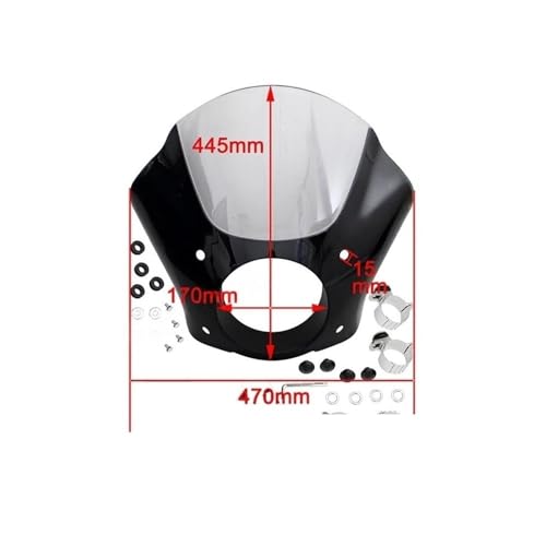 Carénage de phare moto avec support de serrage pour Dyna XL - 6