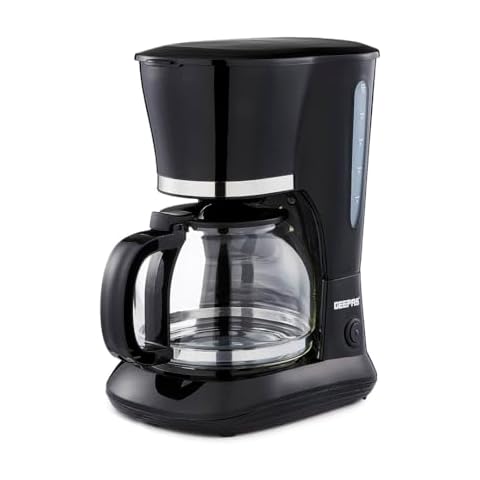 GEEPAS 1.5L Filter Coffee Machine with Safety Features Cover