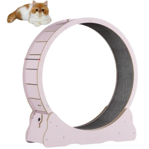 Tufduzo キャットホイール 猫の車輪 猫 ホイール 大型 猫 ホイール 猫 ルームランナー 猫 回し車 猫爪とぎ 自走式キャットウォーク ロック装置内蔵 TPE静音低ノイズローラー ルームランナー 交換可能 室内飼い猫の運動不足を改善 低騒音 組み立