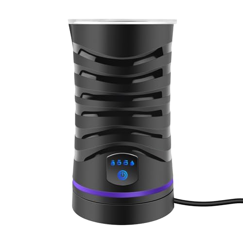 Espumador de leche eléctrico 4 en 1, espumador de leche automático para calentar leche, revestimiento antiadherente, automático, adecuado para leche, café, chocolate caliente