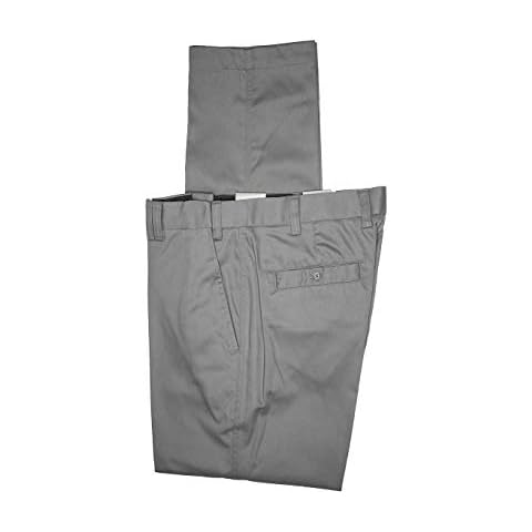 MB CLOTHING Expandable Waist Chino Trousers Classic Side Elastic Waist Chino Concealed SEMI Side Elastic at The Waist 100% Cotton Colours Khaki Soft Green (52 31, Soft Green) Cover