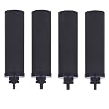 FACHIOO NSF/ANSI 42&372 Certified Water Filter, Replacement for BB9®-2 Black Activated Carbon Filters, Gravity Water Filter System, Black Purification Elements, Pack of 4