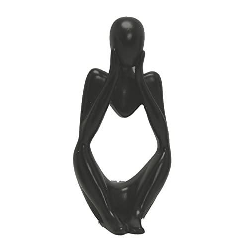 ARTLF Resin Abstrakt Statue Ornamente Kunst Skulptur und Figuren Modern Deko Modern für Wohnzimmer Schwarz Unikat Statuen und Skulpturen (Schwarz 2) M Cover
