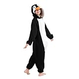 ZephyrPourset Adult Onesie Pajamas Animal Penguin Halloween Cosplay Costume One-piece Sleepwear Homewear S