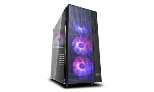 Image of DEEPCOOL MATREXX 55 MESH ADD-RGB 4F Mid-Tower Tempered Glass, Alloy Steel Gaming Cabinet /Computer Case with 4 ARGB Fans Pre-Install, Support Mini-ITX /Micro-ATX /ATX /E-ATX (RGB)