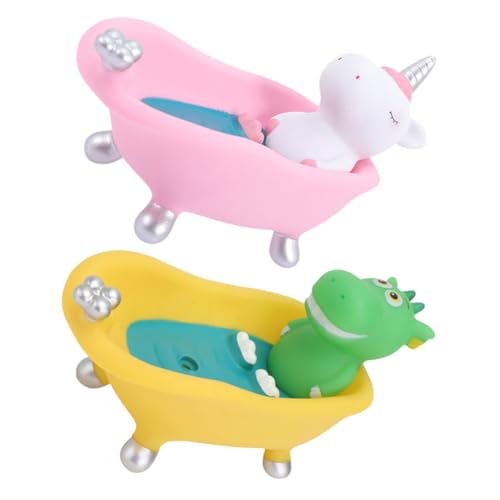 Ciieeo 2pcs Cute Cartoon Animal Soap Dish Vinyl Bathtub Design for Shower Bathroom Creative Small Soap Holder for Boys and Girls Adults Fun Bathroom Decor and Functional Storage