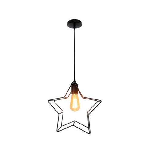 Lampe suspendue moderne minimaliste avec abat-jour étoile à cinq branches