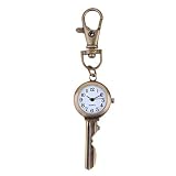 UKCOCO Schlüsselanhänger Uhr Retro Analog Quarz Clip Fob Uhr Taschenuhr Anhänger Paar Uhr Hängen Geschenke für Schüler Mitarbeiter