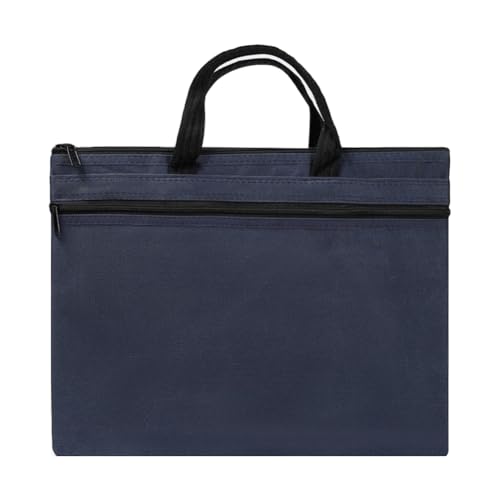 A4 Sac à Documents Homme Femme Porte-Document Grande Capacité Serviette d'Affaire Commercial Sacoche de Business à Fermeture Eclair 2 Couches Sac à Main en...
