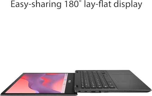 Image of ASUS 2024 Newest Chromebook CM1402 Laptop, 14 inch FHD Display, MediaTek Kompanio 520, 4 GB RAM, 64 GB eMMC, MediaTek Graphics, Bluetooth, Wi-Fi, Chrome OS, with 256 GB SD Card, Laptop Stand