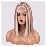 short hair wigs that look real Adjustable size: elastic cap and elasticated strap size fit average-sized female comfortably and securely。