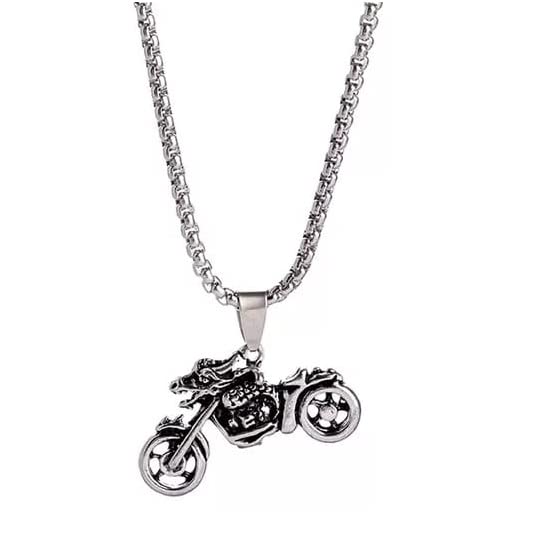 Bike Riding Stylish Alloy Steel Locket for Men Ryder Pendant for Men and Boy Trending Pendant Chain - Pack of 1 Piece-image-46