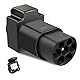 GUWIEYG Typ2 zu Schuko Adapter, 16A EV Ladegerät oder Typ2 Ladestation Adapter