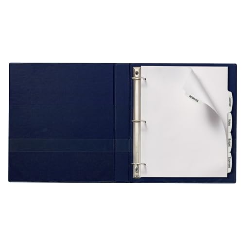 Intercalaires imprimables blancs Avery 14432 classeur 5 onglets amovibles grand format - 4