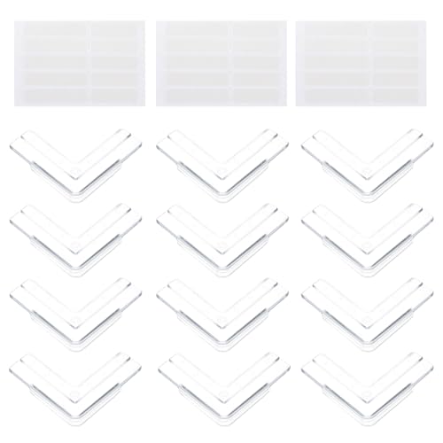 HOMSFOU 12 Pezzi Protezione Angolo Della Finestra e Scrivania, Studio Bambino, Ponte in Alluminio Tavolo Bianca Pvc