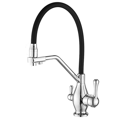 Robinet de cuisine 3 en 1 eau potable avec bec rotatif à 360°