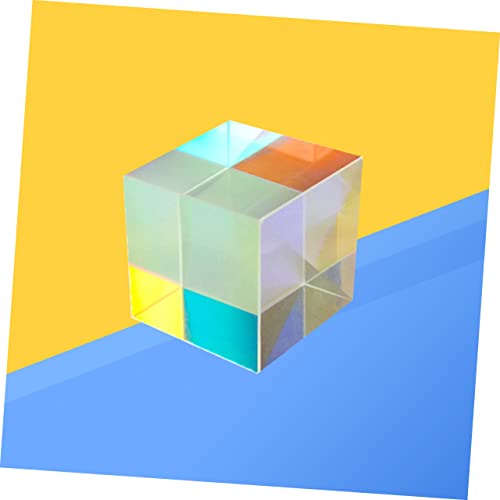 Mobestech Playset De Vidro Colorido Prisma Óptico Brinquedos Cubo Rgb Revestimento De Vidro Prisma D