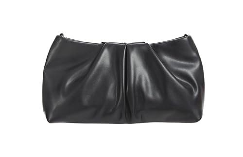 WHIMFINITY Pleated Clutch Purse for Women Evening Clutch Bag Formal Womens Purses for Wedding Dinner Dressy Party (Black)
