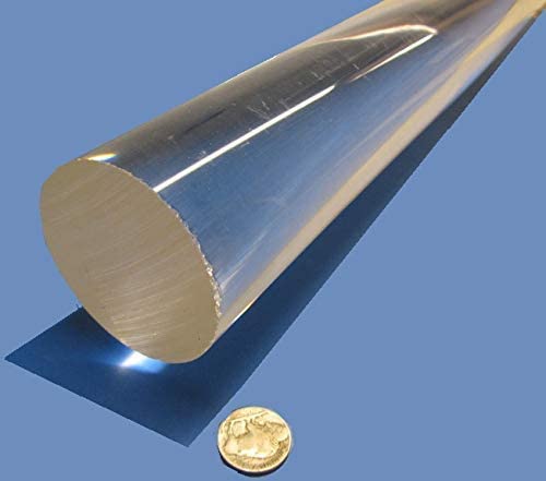 Acrylic Extruded Round Rod 2.50 (2-1/2) Diameter x 6 Ft Length Clear 1 pc