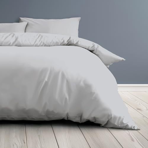 SOMNI HOME Funda para Relleno Nordico 105 cm - Incluye Funda Almohada. Funda Microfibra Lisa Resistente Suave - Transpirable Ropa de Cama 105 Color Gris