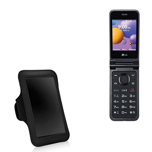 BoxWave Case Compatible with LG Wine - Sports Armband, Adjustable Armband for Workout and Running for LG Wine, LG Wine | Exalt LTE - Jet Black