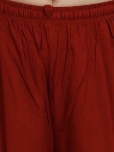 Image of Women's Solid Rayon Palazzo Pants Regular Palazo