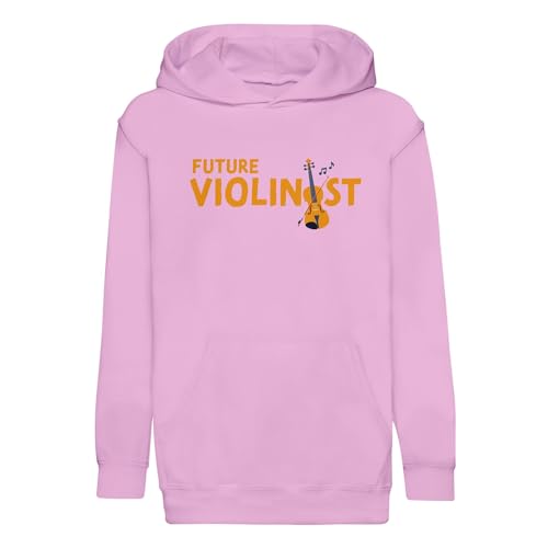 Sweat à capuche enfant future violinist avec textile premium résistant aux lavages