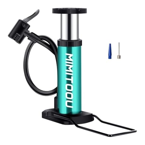 Bike Floor Pump with Foot Pedal Design and Multifunctional Valves Cover