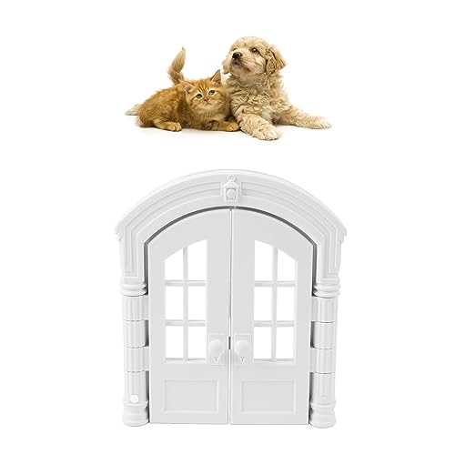 Porta para Gatos Francesa Porta Interna para Animais de Estimação Portas Duplas Elegantes Fácil Conf